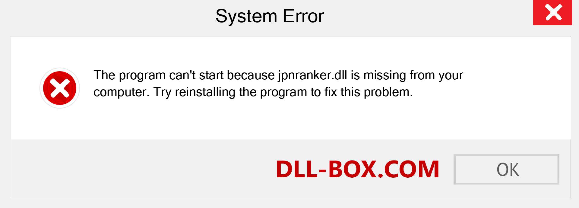  jpnranker.dll file is missing?. Download for Windows 7, 8, 10 - Fix  jpnranker dll Missing Error on Windows, photos, images